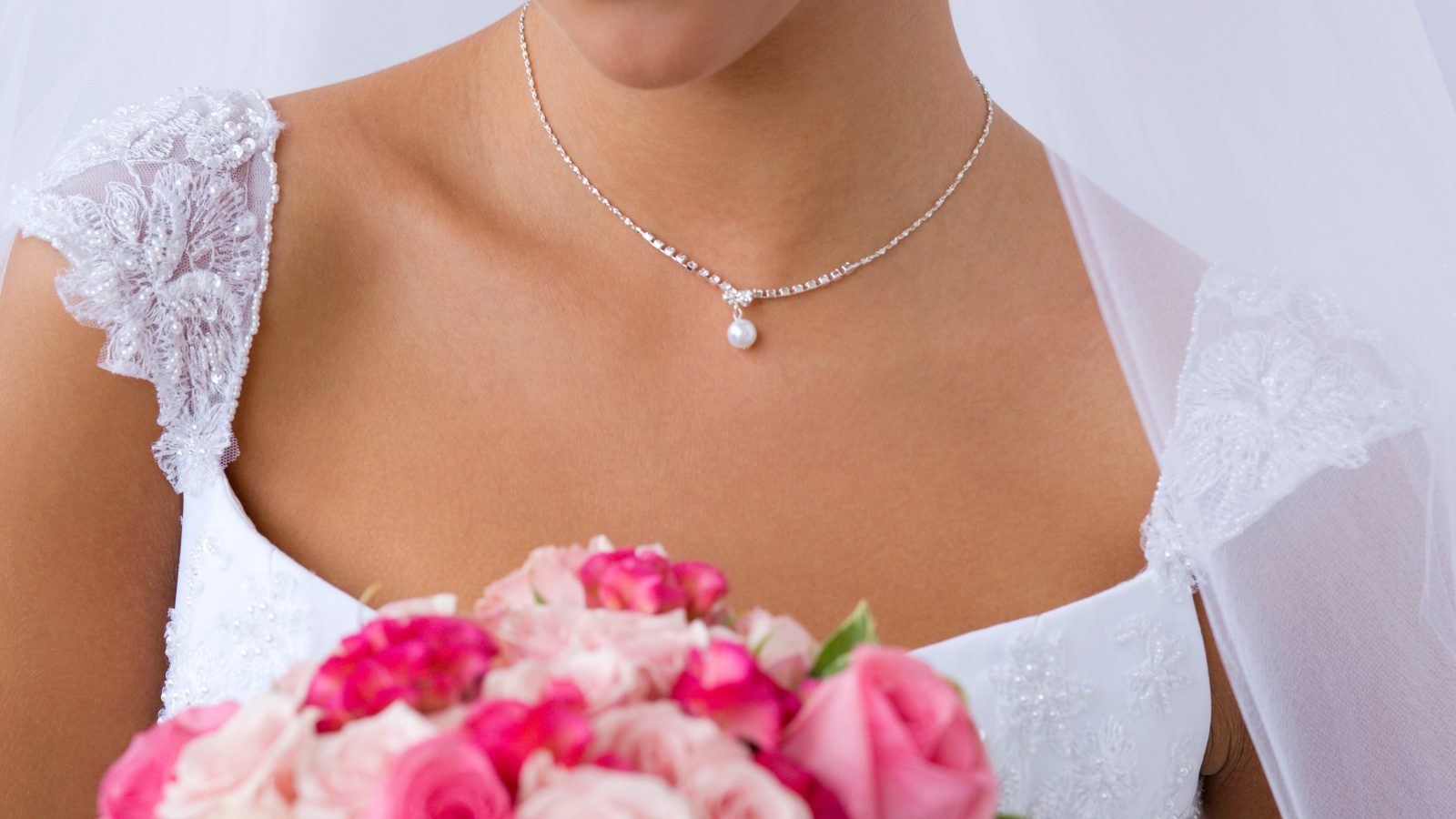 square neckline bridal gown