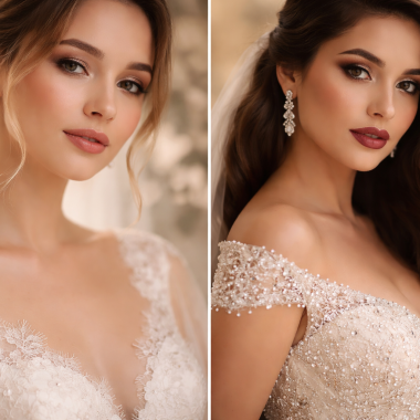 Natural vs. Glam Bridal Makeup: What Matches Your Gown?