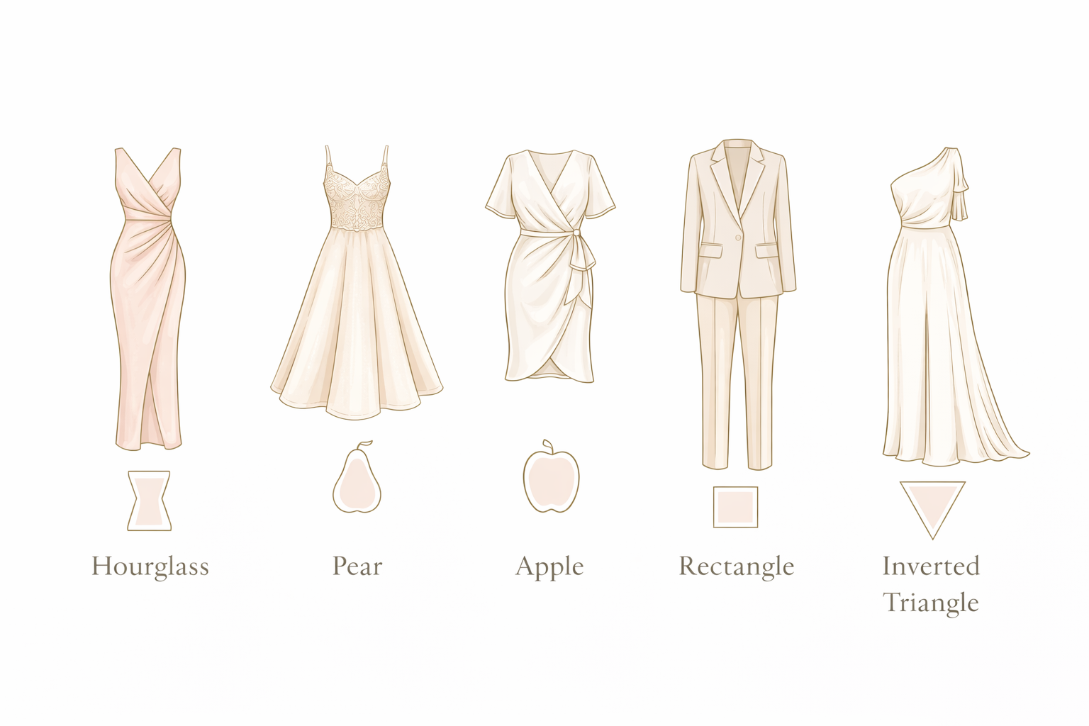 Flares Bridal + Formal | Body Shape Calculator dressing according to body shape