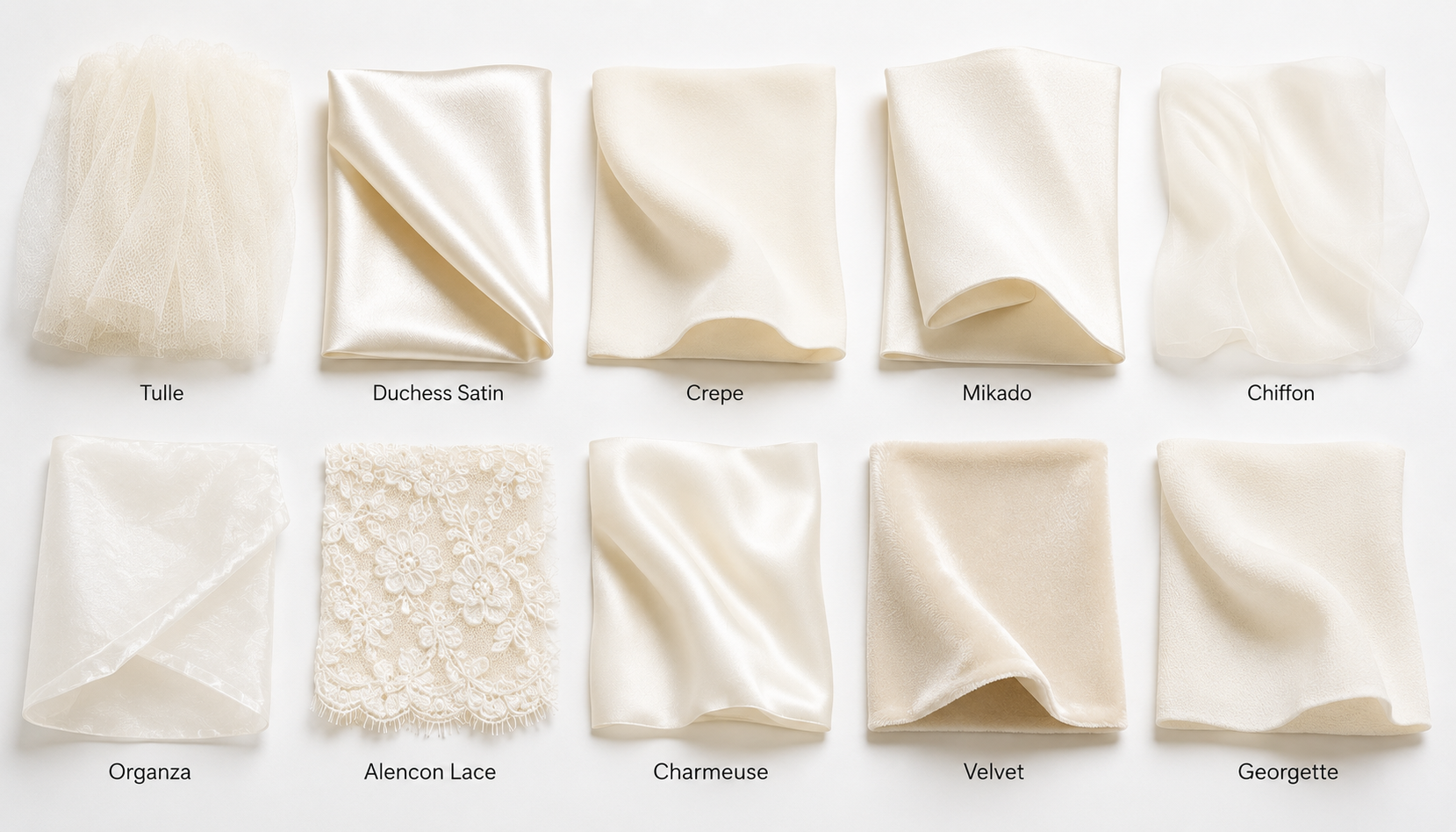 Flares Bridal + Formal | Best Wedding Dress Styles To Match The Venues Across Bay Area Fabric Comparison