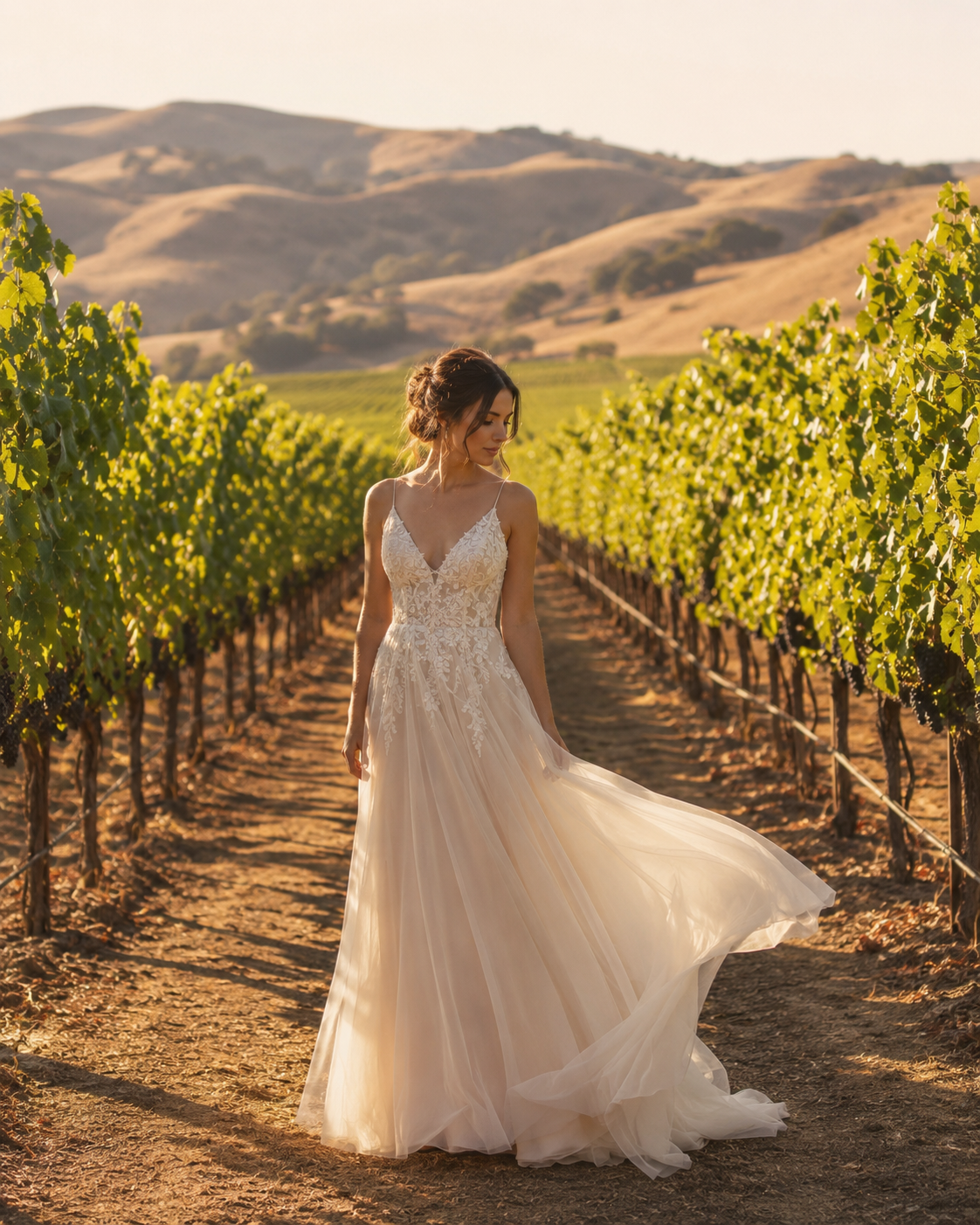 Flares Bridal + Formal | Best Wedding Dress Styles To Match The Venues Across Bay Area wedding in napa valley